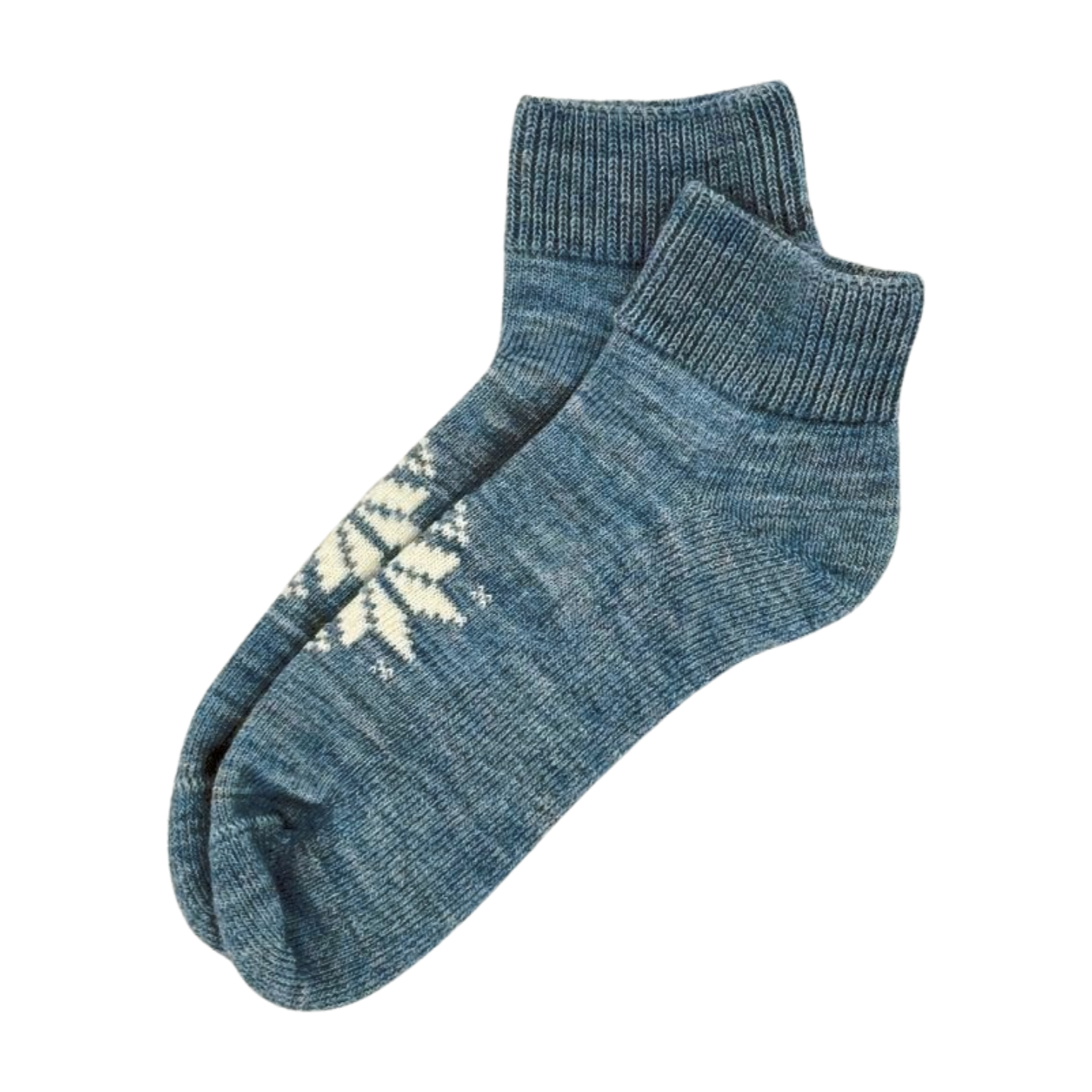 Calcetines Lana Artesanal | Tobillero Winter Blue
