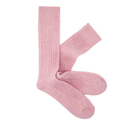 Calcetines Lana Suave | Jacquard Rosa