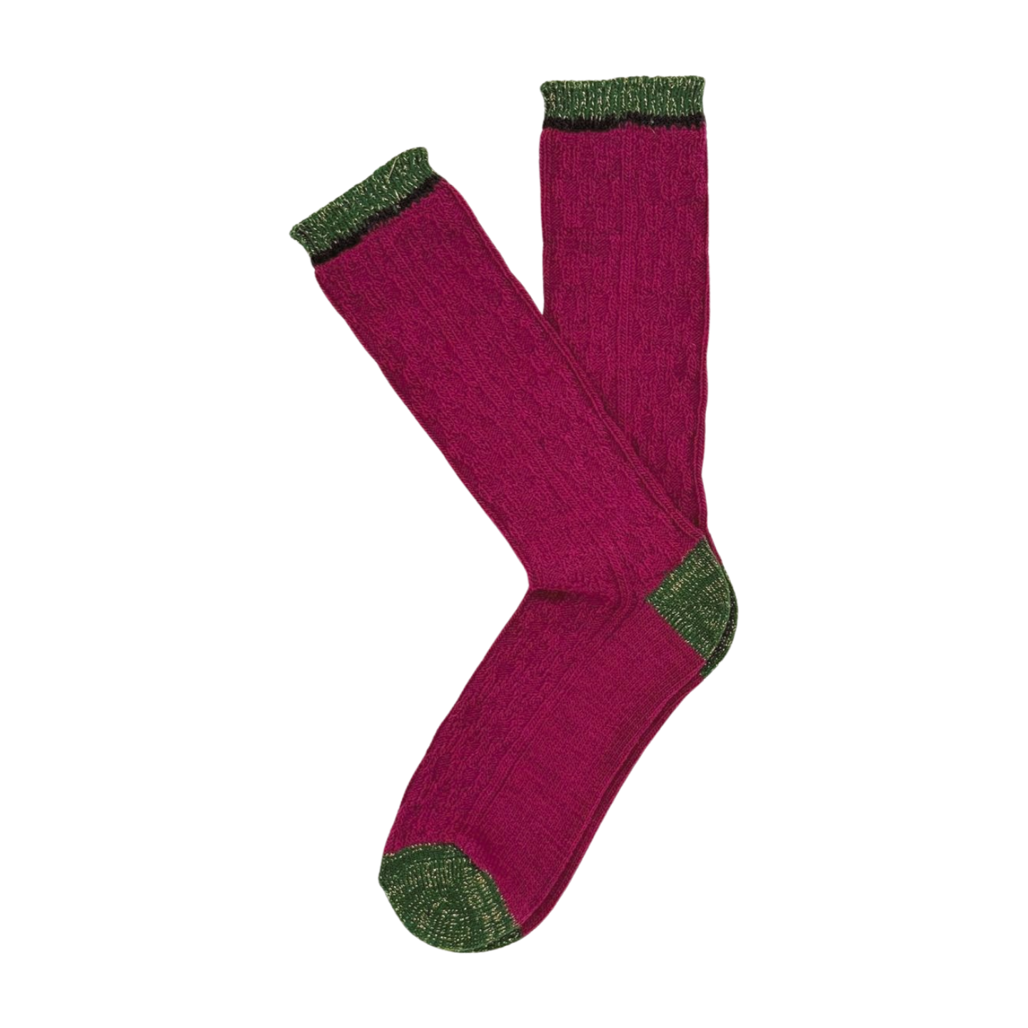 Calcetines Lana Suave | Jacquard Fuxia