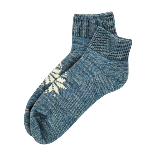 Calcetines Lana Artesanal | Tobillero Winter Blue