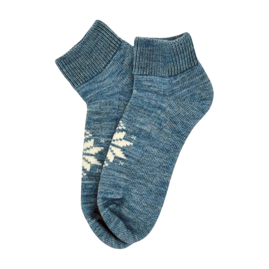 Calcetines Lana Artesanal | Tobillero Winter Blue