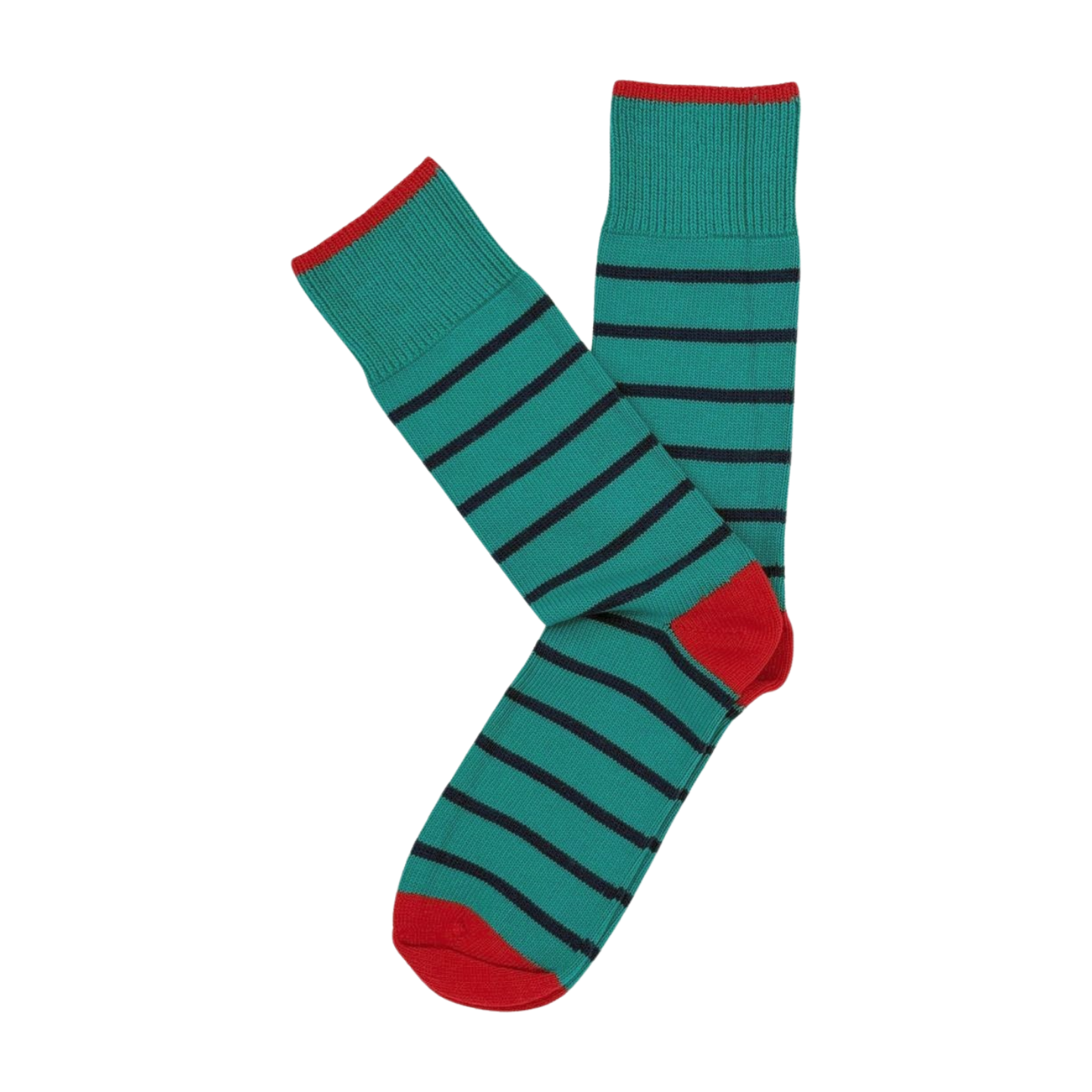 Calcetines Algodón OEKO TEX | Rayas Turquesa