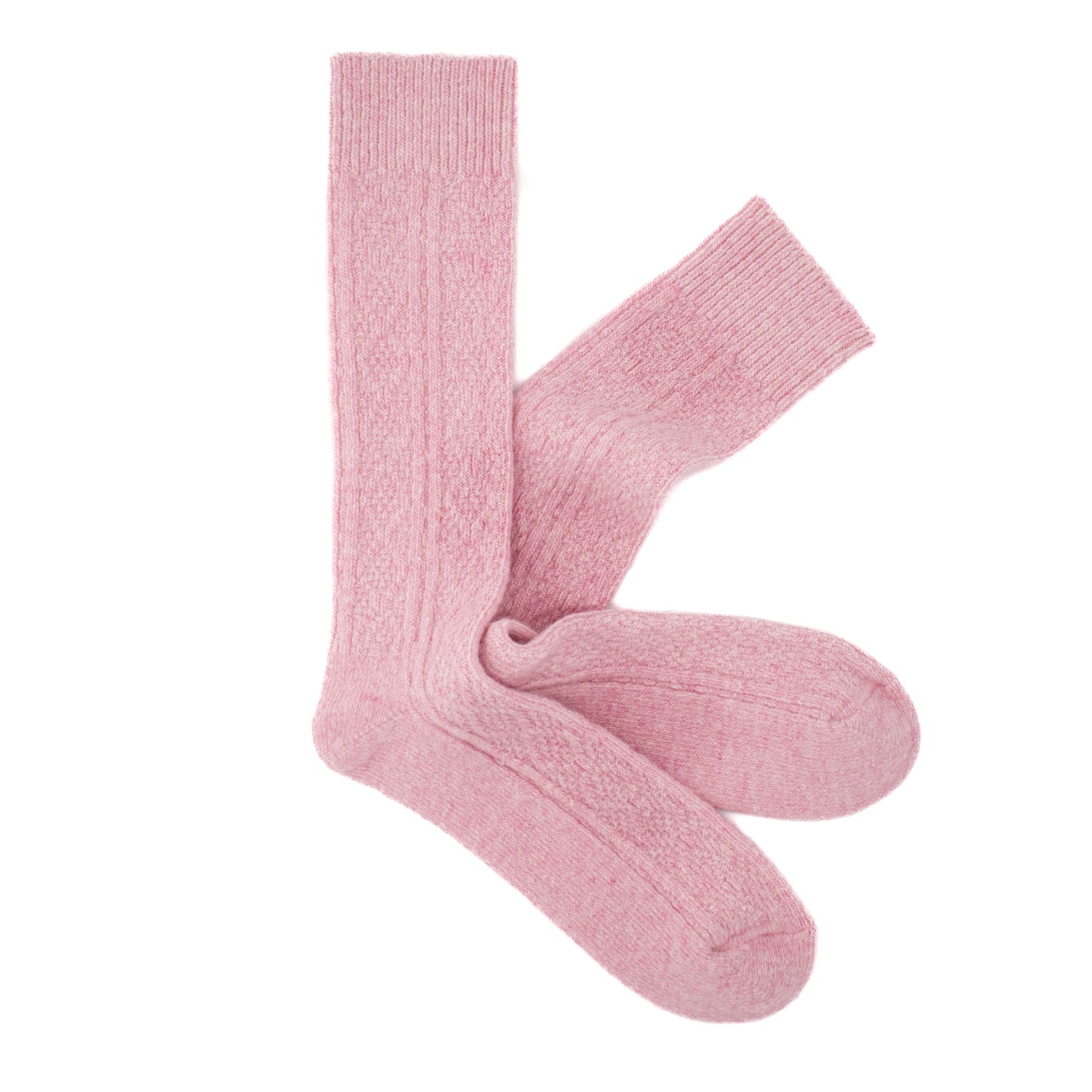 Calcetines Lana Suave | Jacquard Rosa