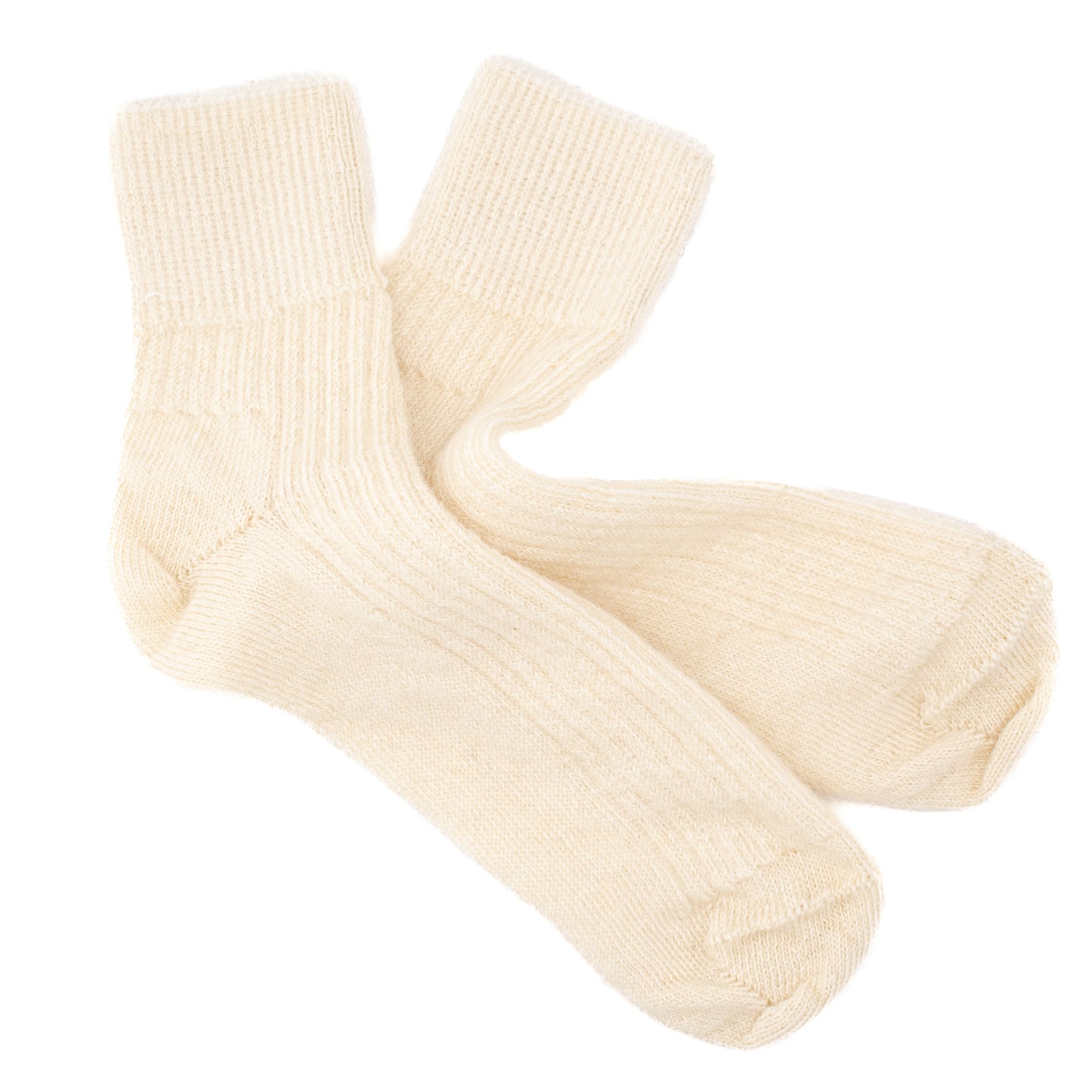 Calcetines Lana Mohair | Crew Off White