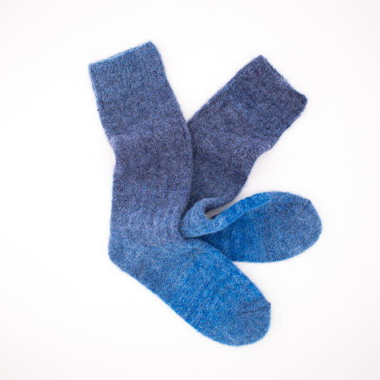 Calcetines Lana Mohair | Bleu