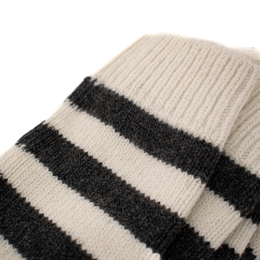 Calcetines Lana Reciclada & Cashmere | Rayas Black