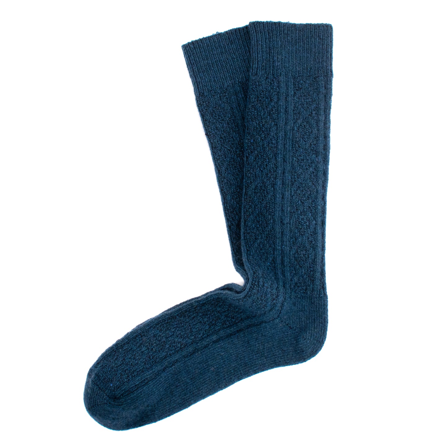 Calcetines Lana Suave | Jacquard Azul Petróleo