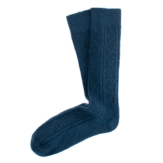 Calcetines Lana Suave | Jacquard Azul Petróleo