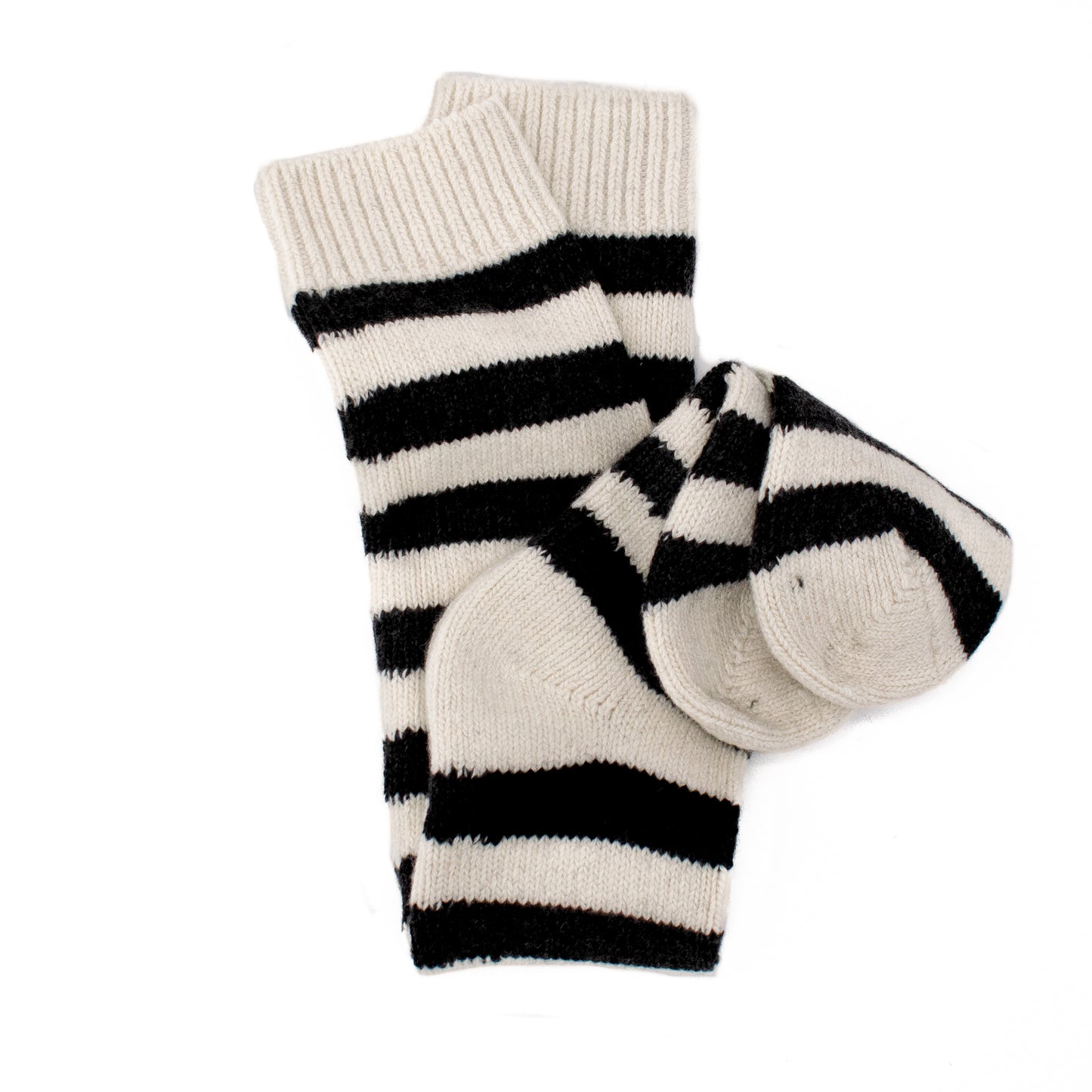 Calcetines Lana Reciclada & Cashmere | Rayas Black