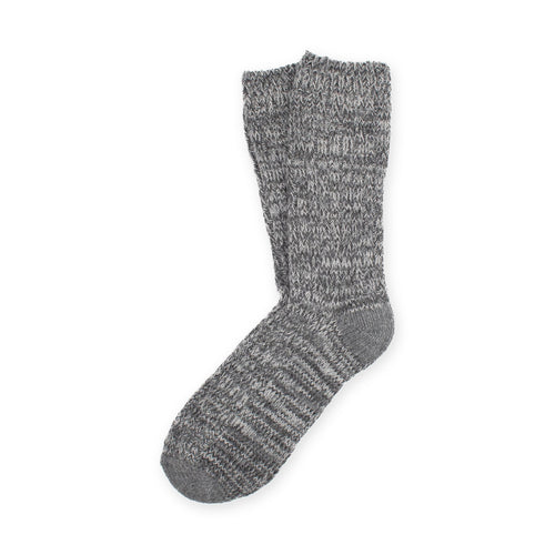 Calcetines de algodón flamé · Gris jaspeado