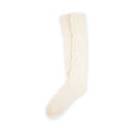 Calcetines altos de lana trenzada · Blanco