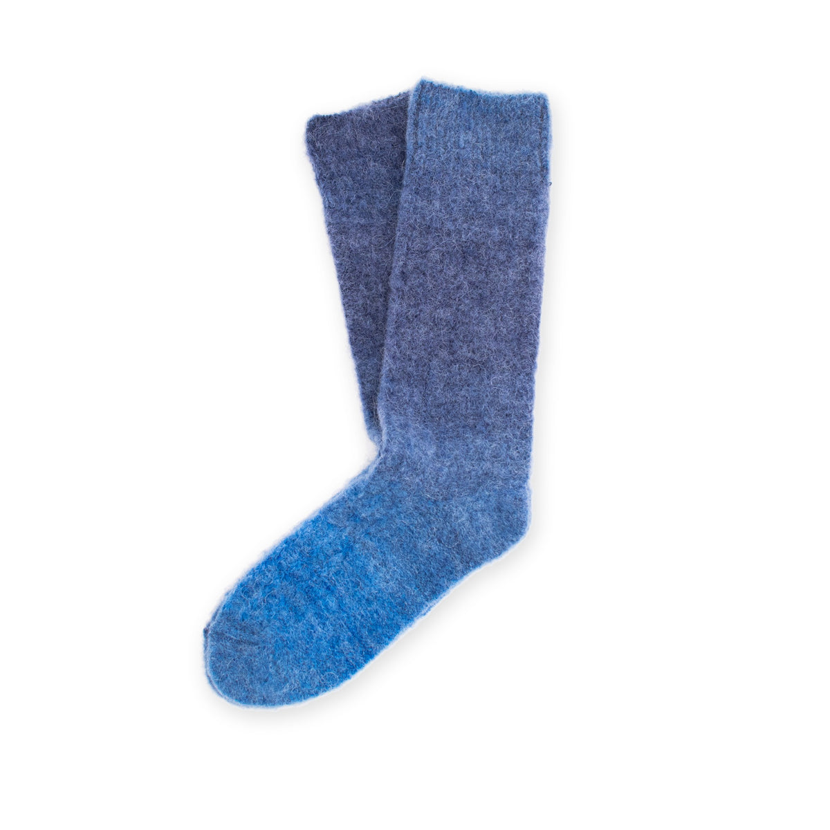 Calcetines altos de mohair · Azul