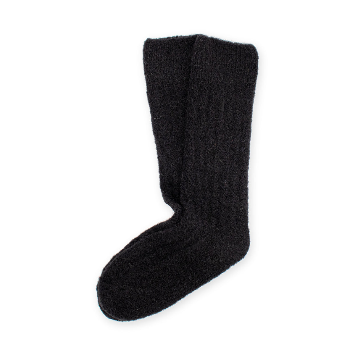 Calcetines altos de mohair · Negro