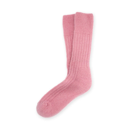 Calcetines altos de mohair · Rosa