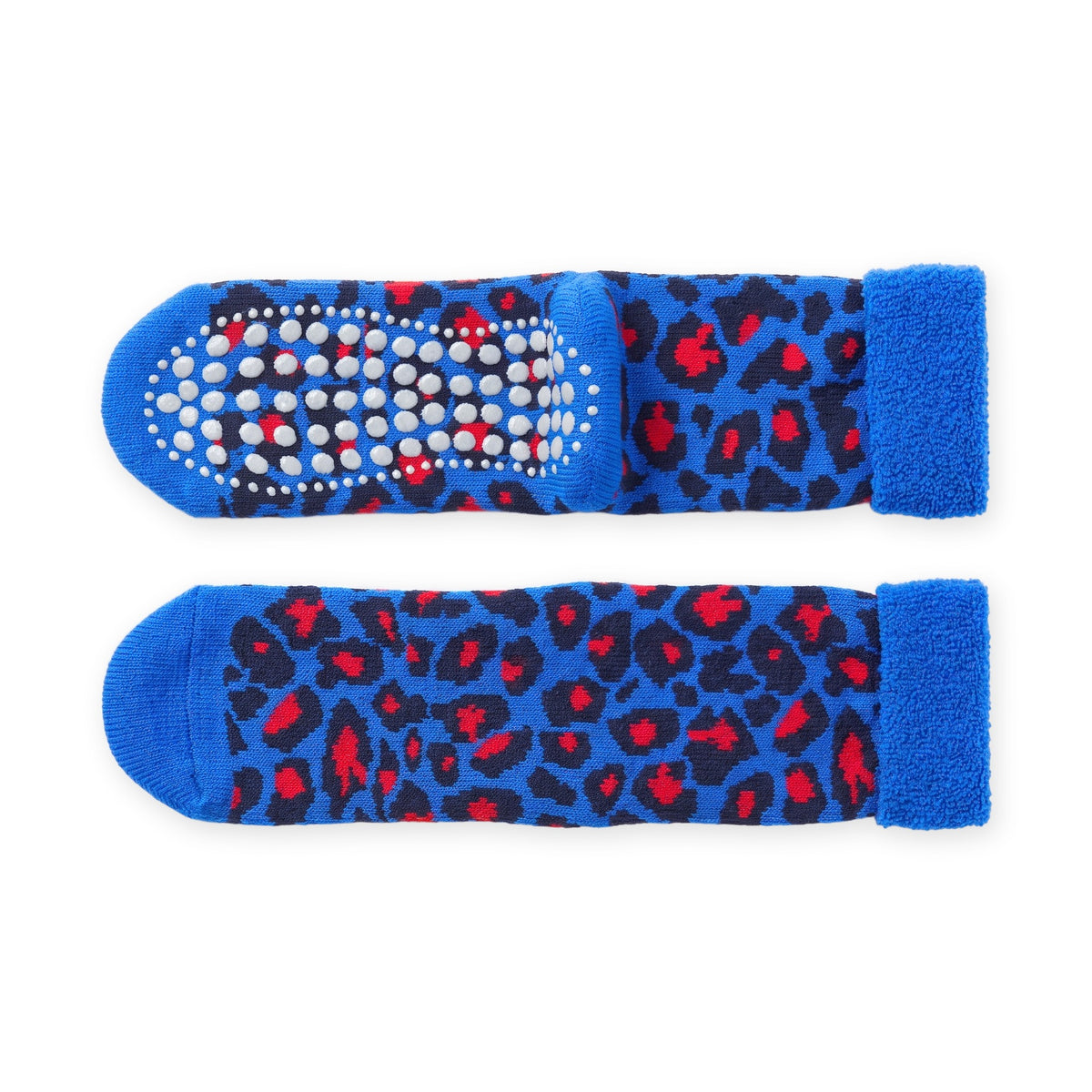 Calcetines antideslizantes de casa · Leopardo azul