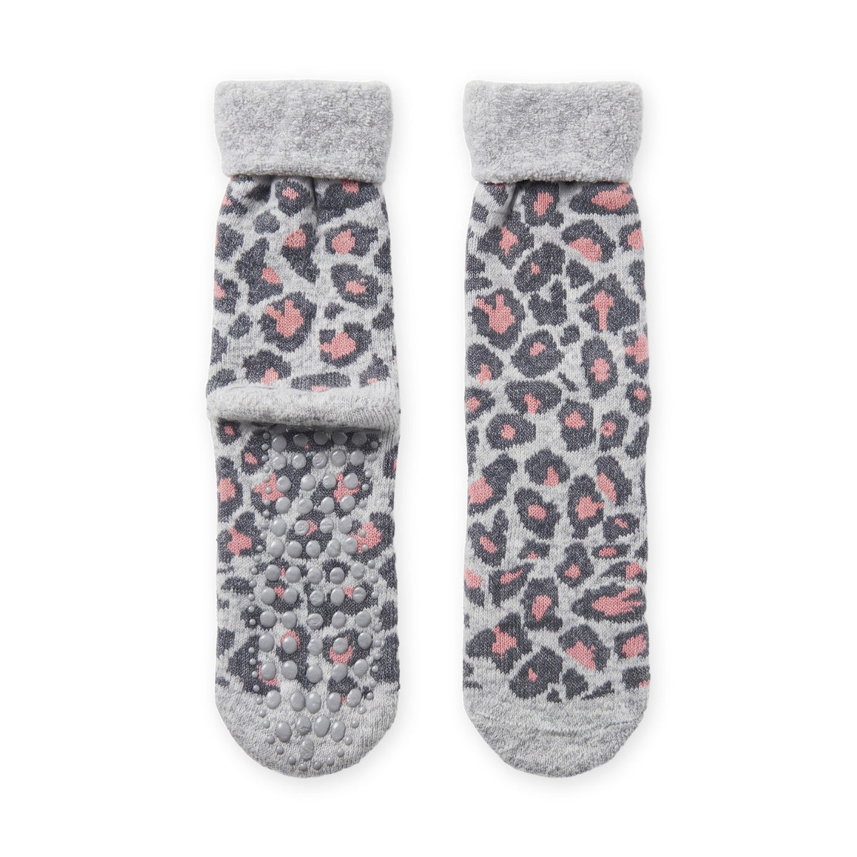 Calcetines antideslizantes de casa · Leopardo gris