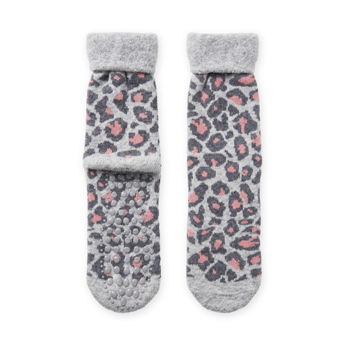 Calcetines antideslizantes de casa · Leopardo gris