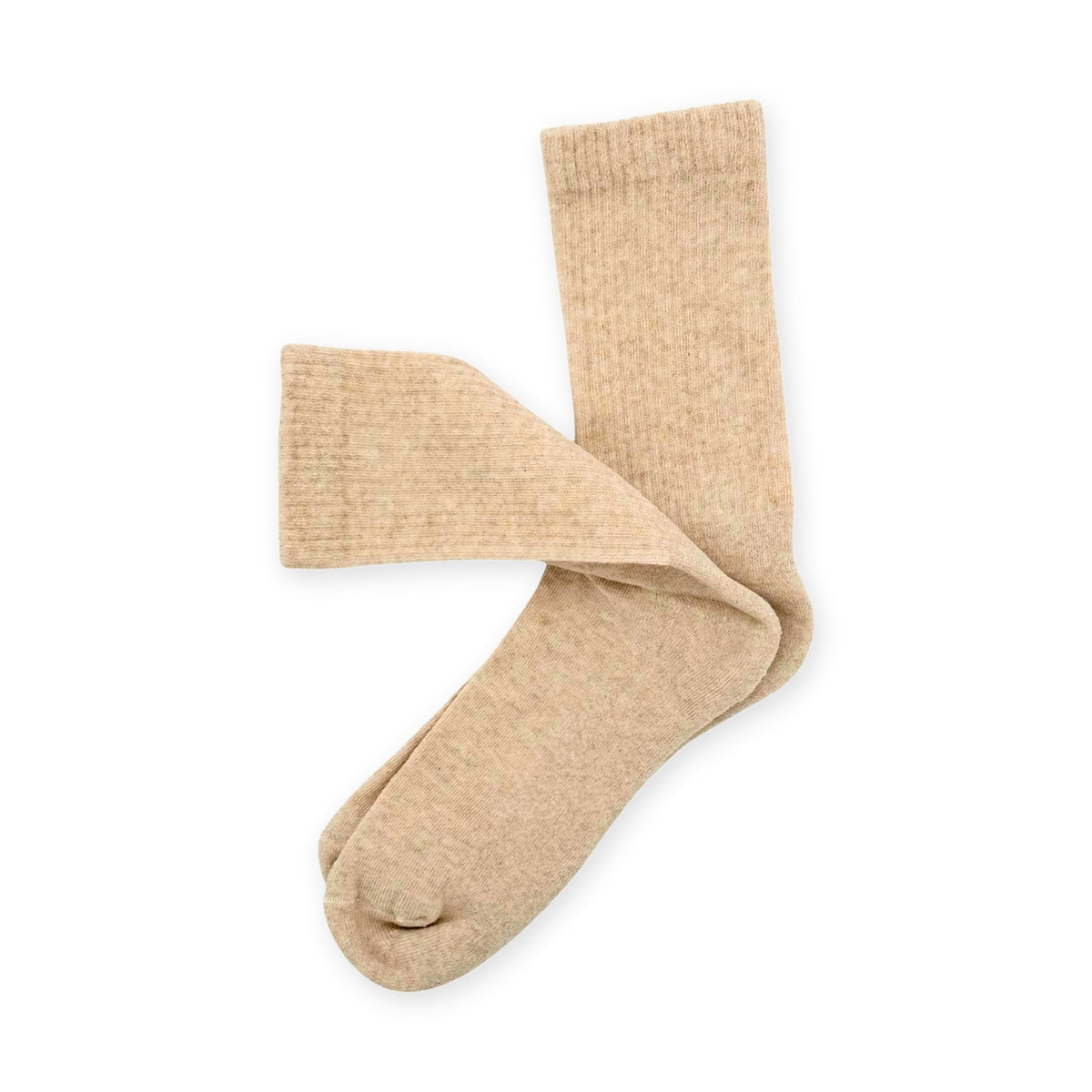 Calcetines deportivos de algodón orgánico · Beige