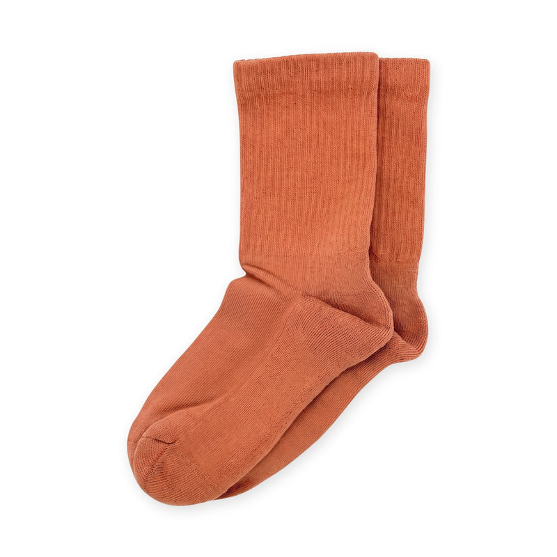 Calcetines deportivos de algodón orgánico · Terracota