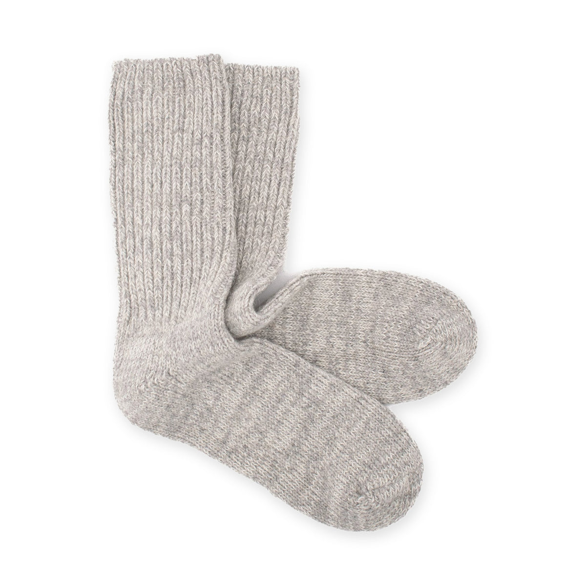 Calcetines gordos de lana y cashmere · Gris