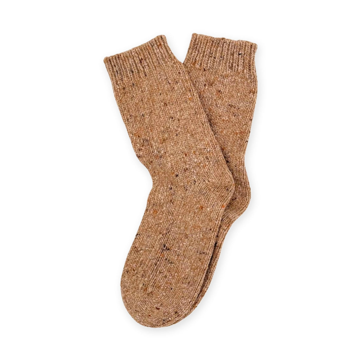 Calcetines de lana reciclada y cashmere · Caramel
