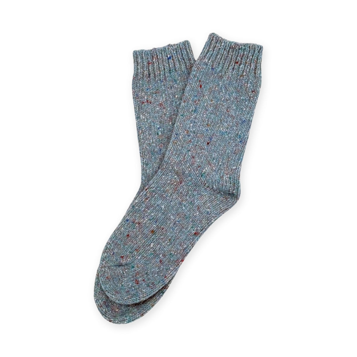Calcetines de lana reciclada y cashmere · Cielo
