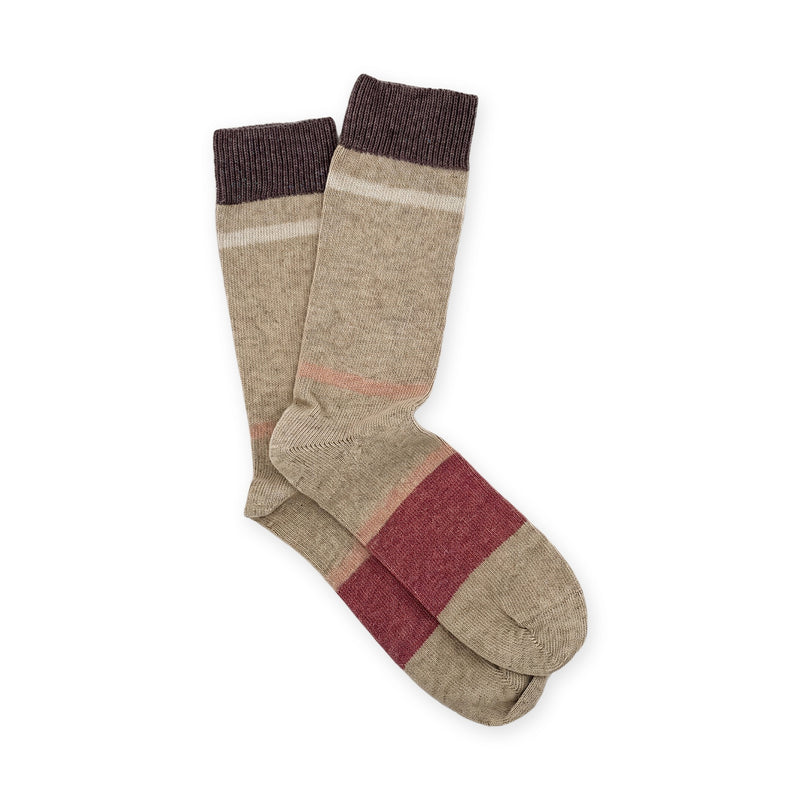 Calcetines de lana suave · Beige y malva