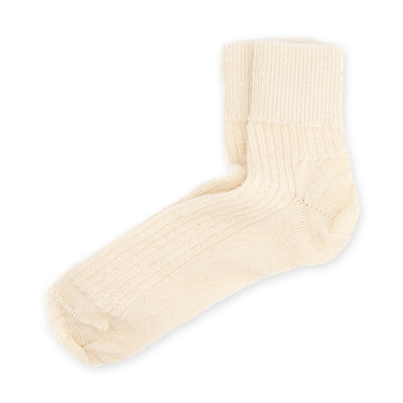 Calcetines de mohair canalé · Crudo