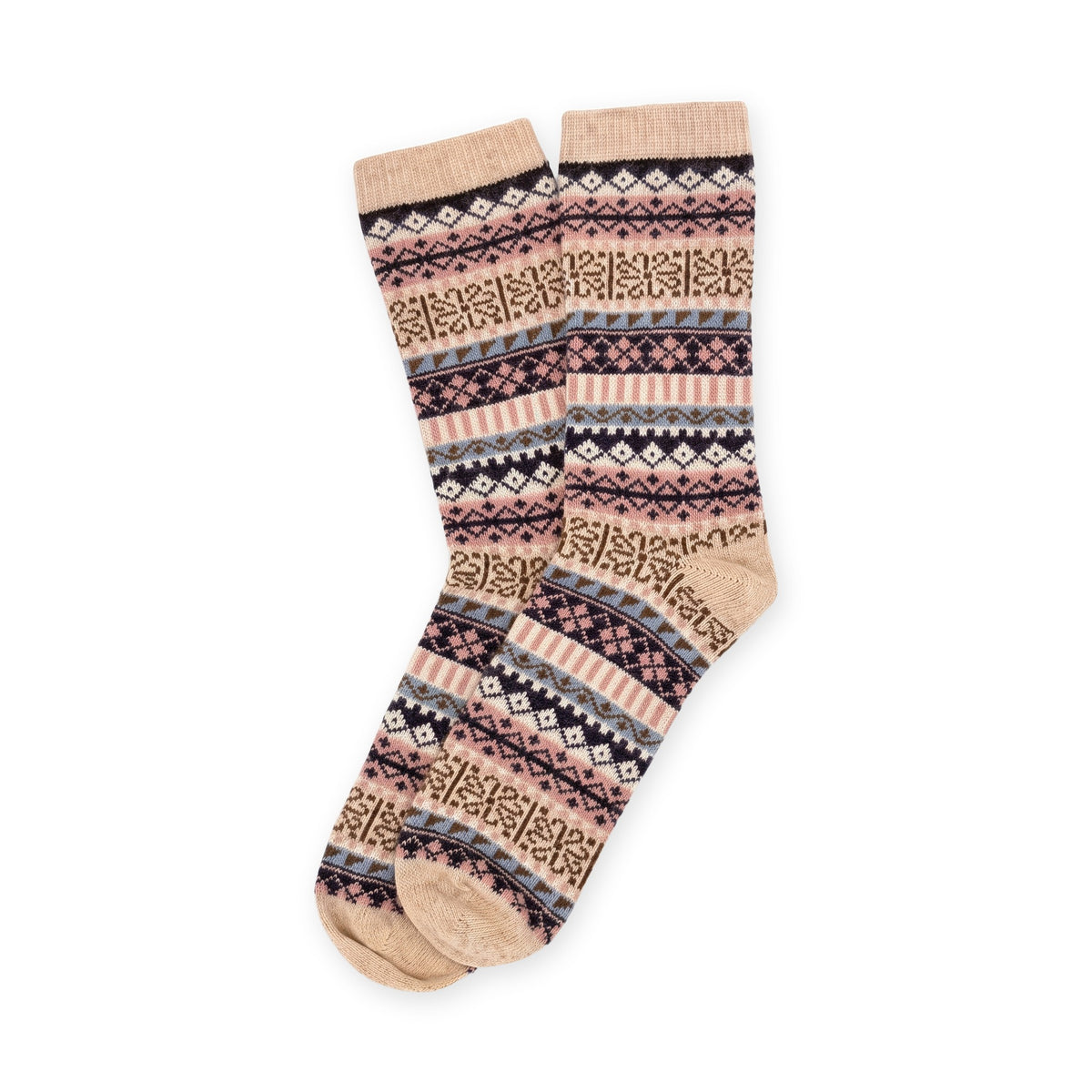 Calcetines nórdicos de lana · Beige