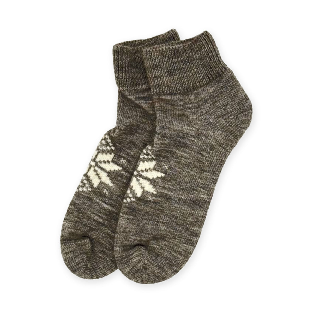 Calcetines tobilleros de lana · Gris copos